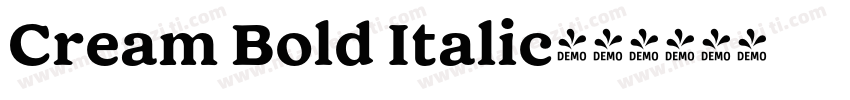 Cream Bold Italic字体转换